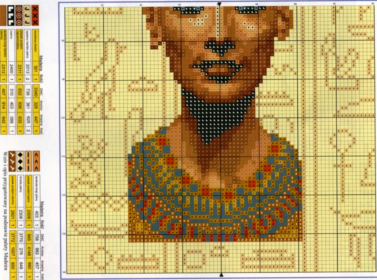 Нефертити вышивка крестом схемы